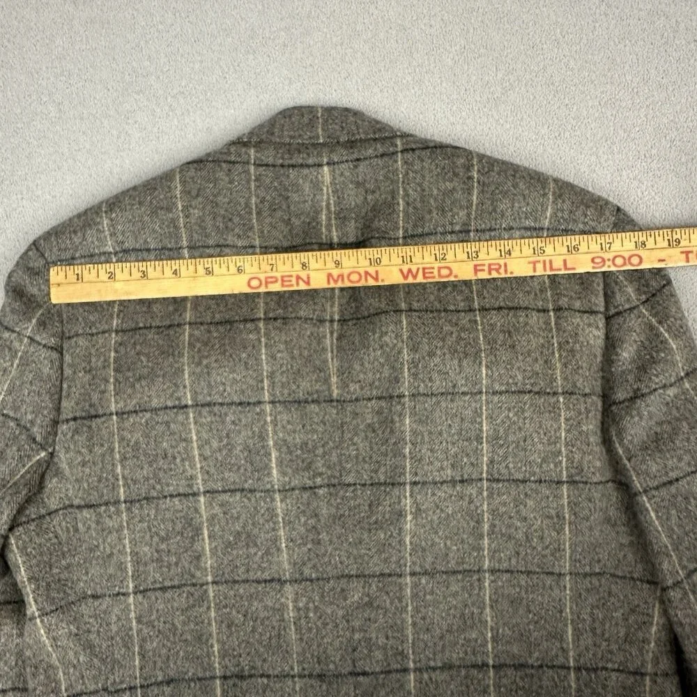 Vintage Austin Reed Of Regent Street Blazer Brown Plaid HBT Sport Coat 4 Button